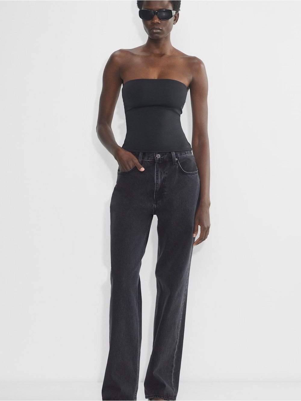 Aritzia Black Contour Tube Top